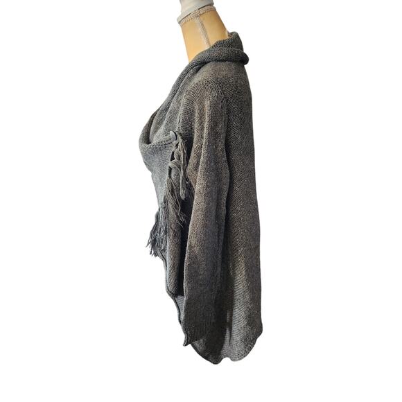Love Stitch Gray Knit Wrap Sweater with Fridge Size Medium - Picture 2 of 6